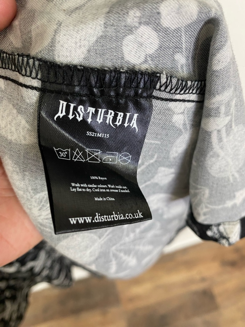 Disturbia Earth Magick black moths & mushrooms wrap midi dress 6 - Picture 13 of 15